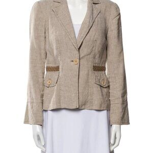 Trina Turk Beige Linen Blazer Women’s Size 4 - Very Good Condition
